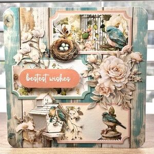 Handmade “Bestest Wishes” Greeting Card